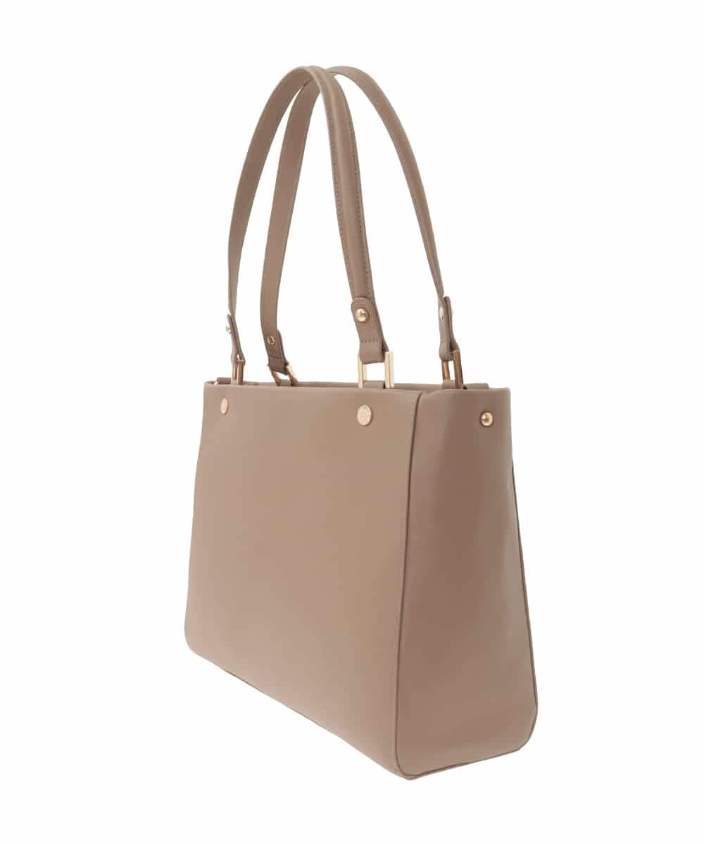 BPKGD04300 MK MICHEL KLEIN BAG(MK ミッシェルクラン バッグ) [2WAY/A4収納可]メタルポイント牛革トートバッグ ライトグレー