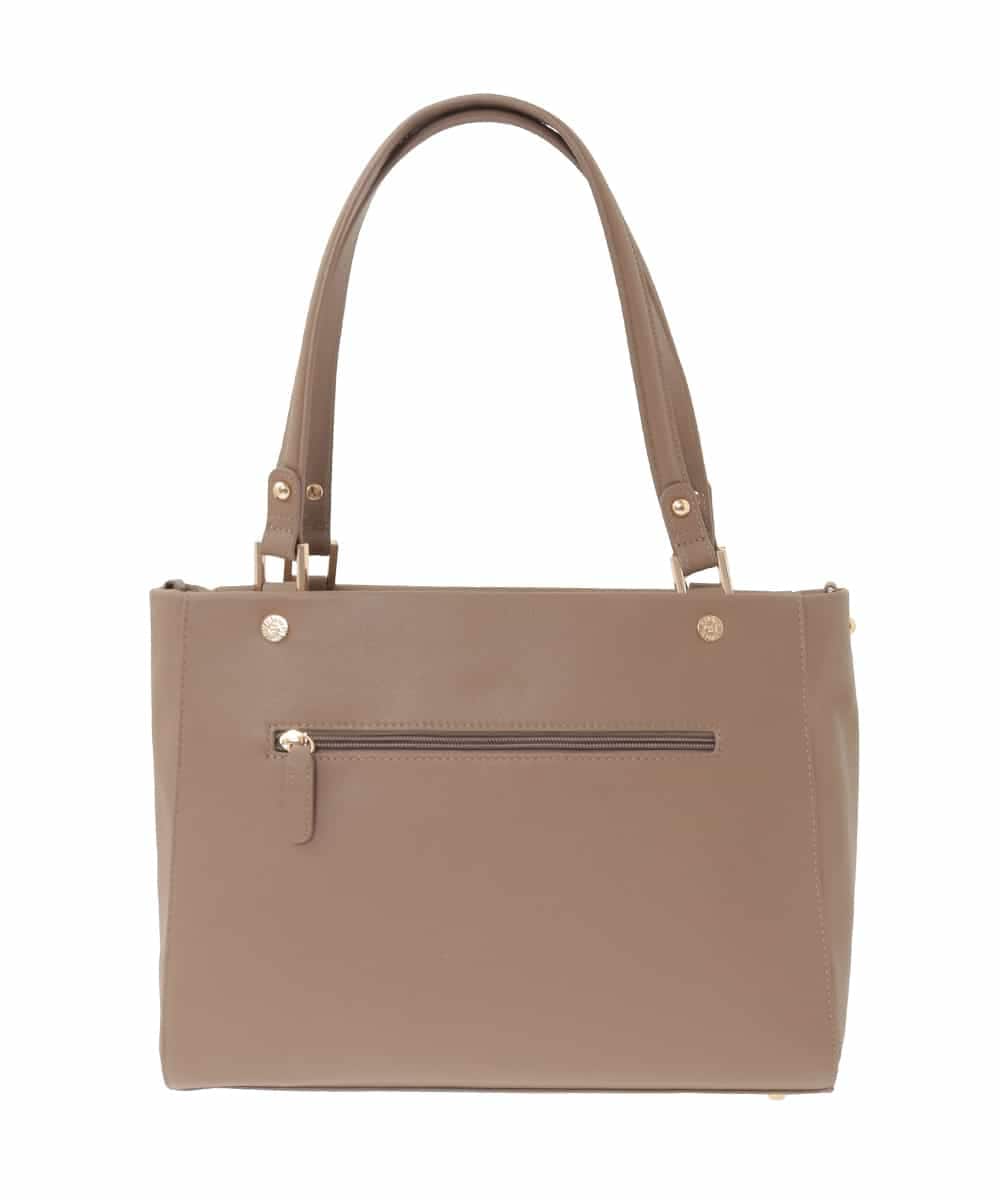 BPKGD04300 MK MICHEL KLEIN BAG(MK ミッシェルクラン バッグ) [2WAY/A4収納可]メタルポイント牛革トートバッグ ライトグレー