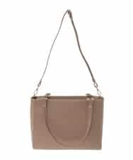 BPKGD04300 MK MICHEL KLEIN BAG(MK ミッシェルクラン バッグ) [2WAY/A4収納可]メタルポイント牛革トートバッグ ライトグレー