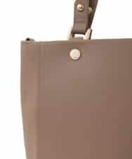 BPKGD04300 MK MICHEL KLEIN BAG(MK ミッシェルクラン バッグ) [2WAY/A4収納可]メタルポイント牛革トートバッグ ライトグレー