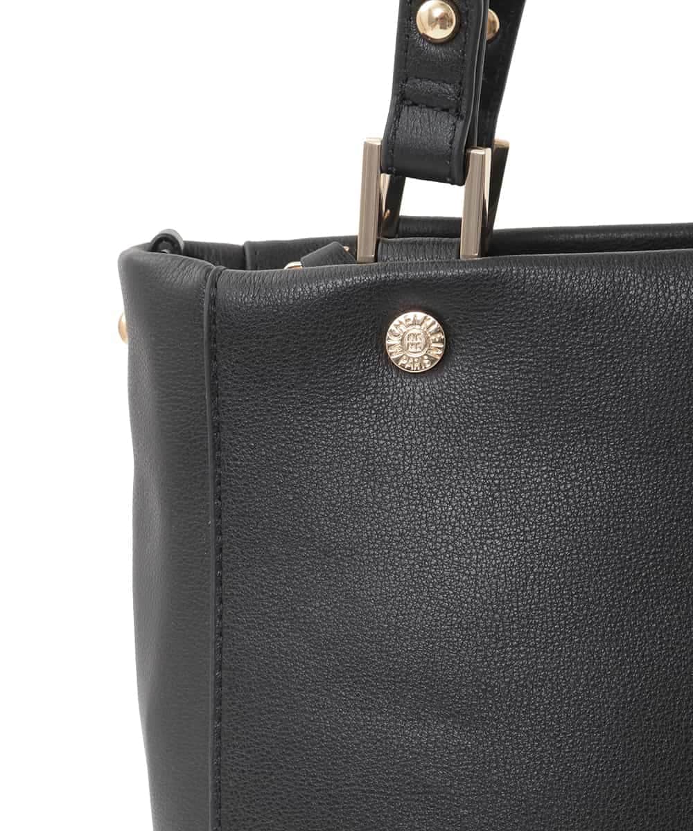 BPKGD04300 MK MICHEL KLEIN BAG(MK ミッシェルクラン バッグ) [2WAY/A4収納可]メタルポイント牛革トートバッグ ライトグレー