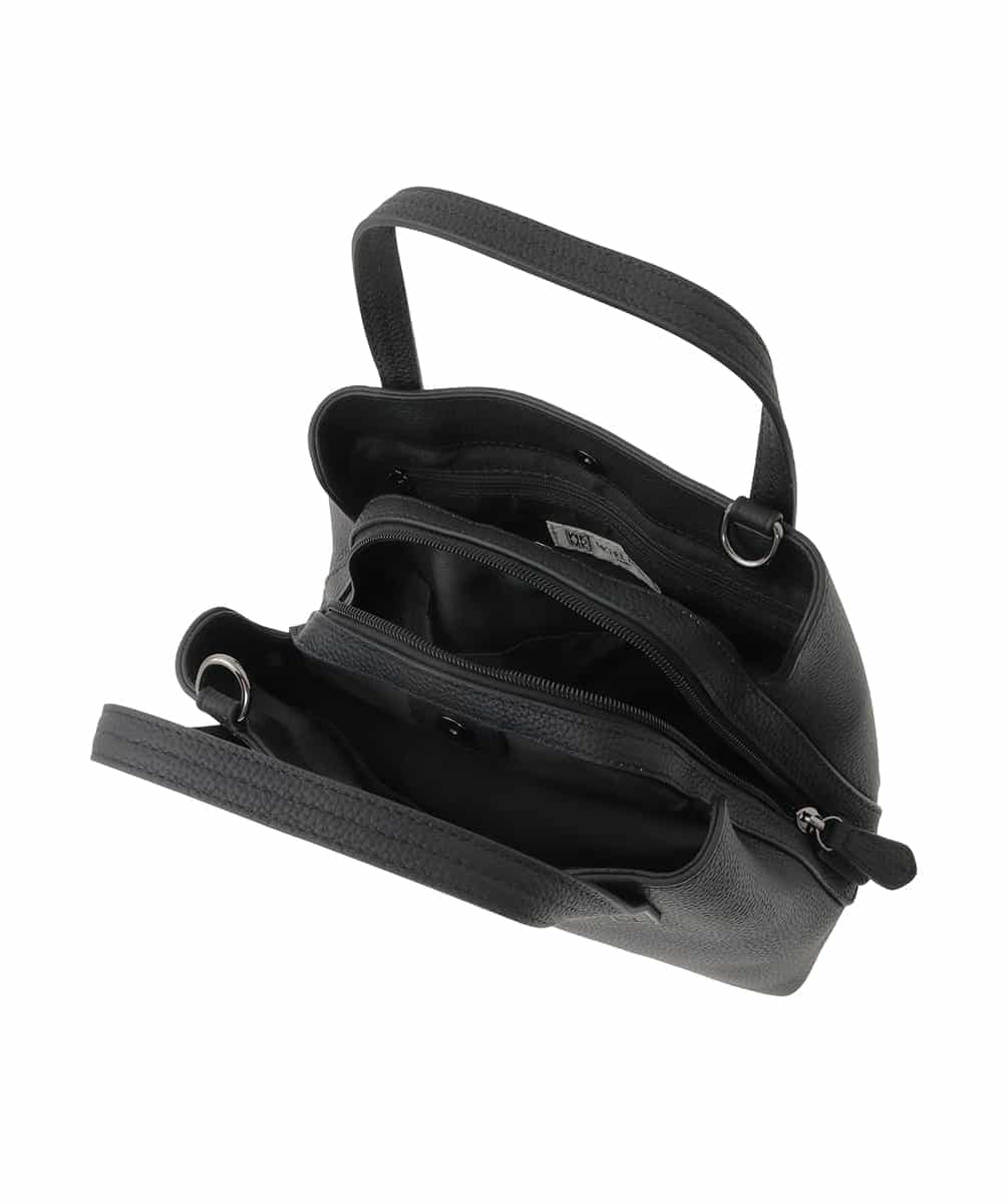 BPKGD06270 MK MICHEL KLEIN BAG(MK ミッシェルクラン バッグ) [2WAY]コンパートメント牛革デザインバッグ ブラック