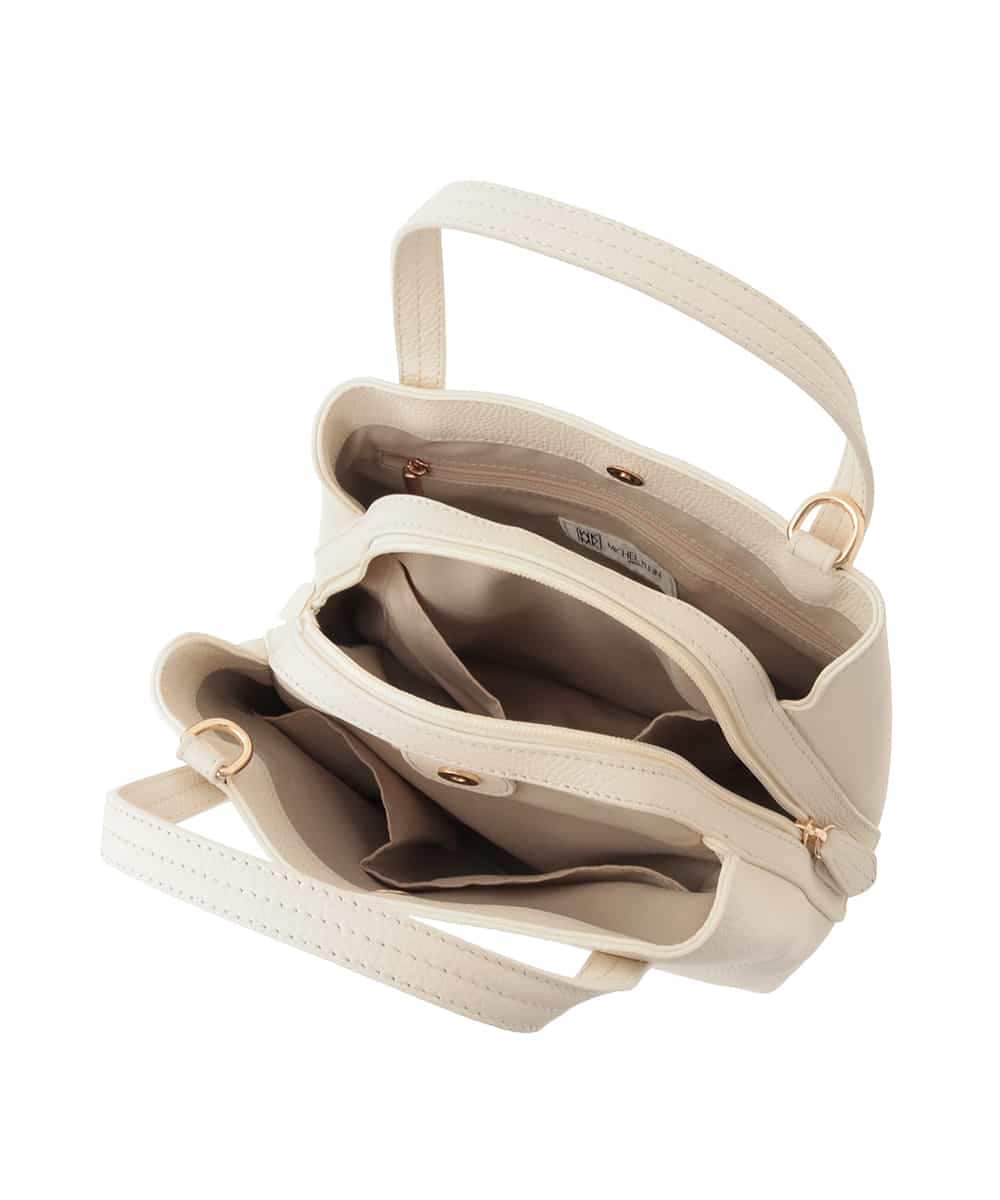 BPKGD06270 MK MICHEL KLEIN BAG(MK ミッシェルクラン バッグ) [2WAY]コンパートメント牛革デザインバッグ ブラック