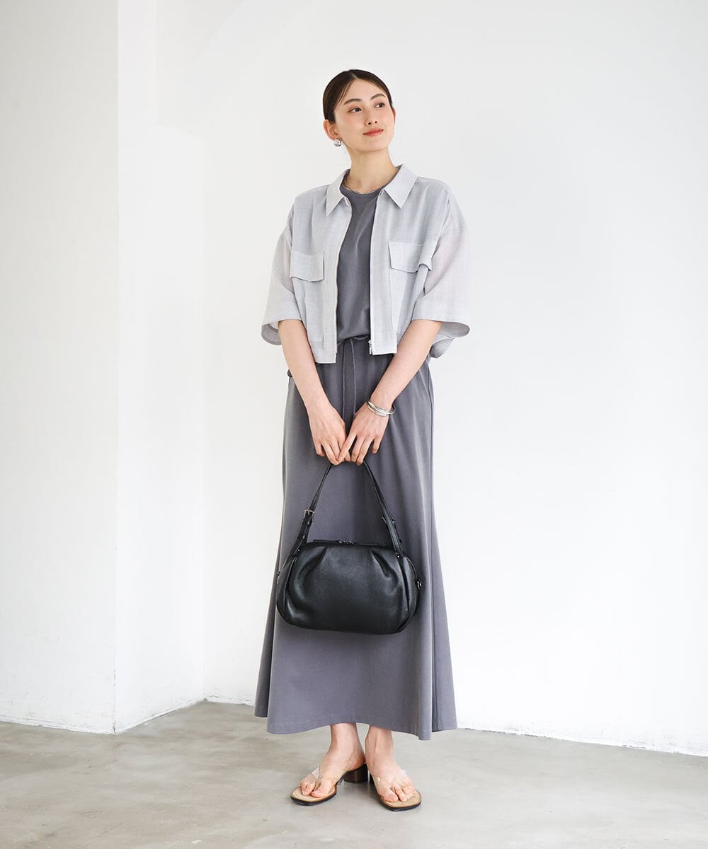 BPKGD09290 MK MICHEL KLEIN BAG(MK ミッシェルクラン バッグ) [2WAY]ベルトハンドルタックデザイントート ライトグレー