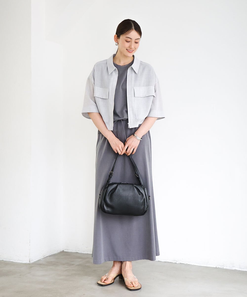 BPKGD09290 MK MICHEL KLEIN BAG(MK ミッシェルクラン バッグ) [2WAY]ベルトハンドルタックデザイントート ライトグレー