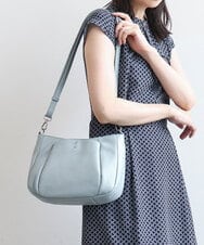 BPKGD25270 MK MICHEL KLEIN BAG(MK ミッシェルクラン バッグ) [2WAY]切り替えポケット牛革ショルダーバッグ ライトブルー
