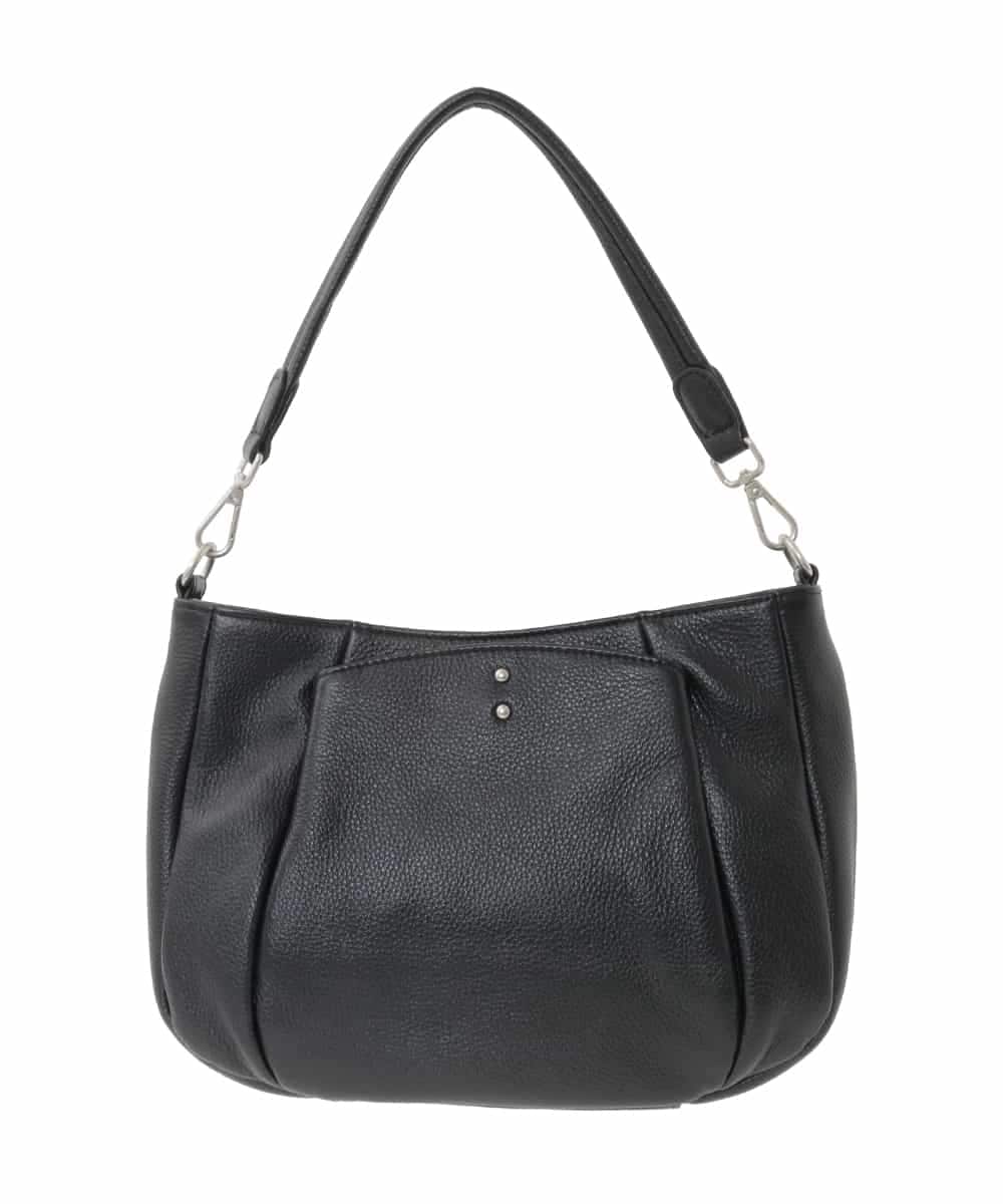 BPKGD25270 MK MICHEL KLEIN BAG(MK ミッシェルクラン バッグ) [2WAY]切り替えポケット牛革ショルダーバッグ ブラック