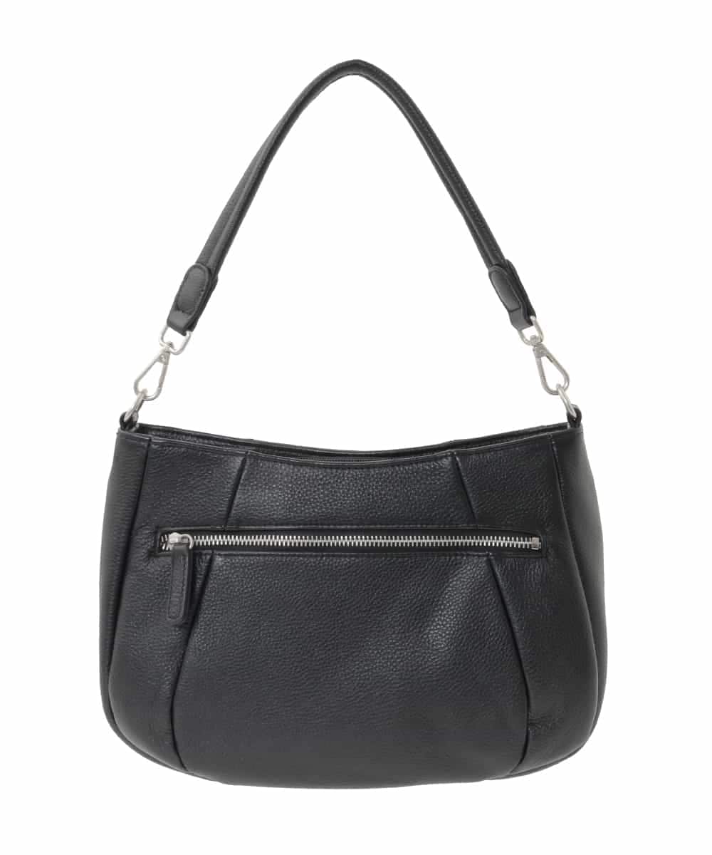 BPKGD25270 MK MICHEL KLEIN BAG(MK ミッシェルクラン バッグ) [2WAY]切り替えポケット牛革ショルダーバッグ ブラック