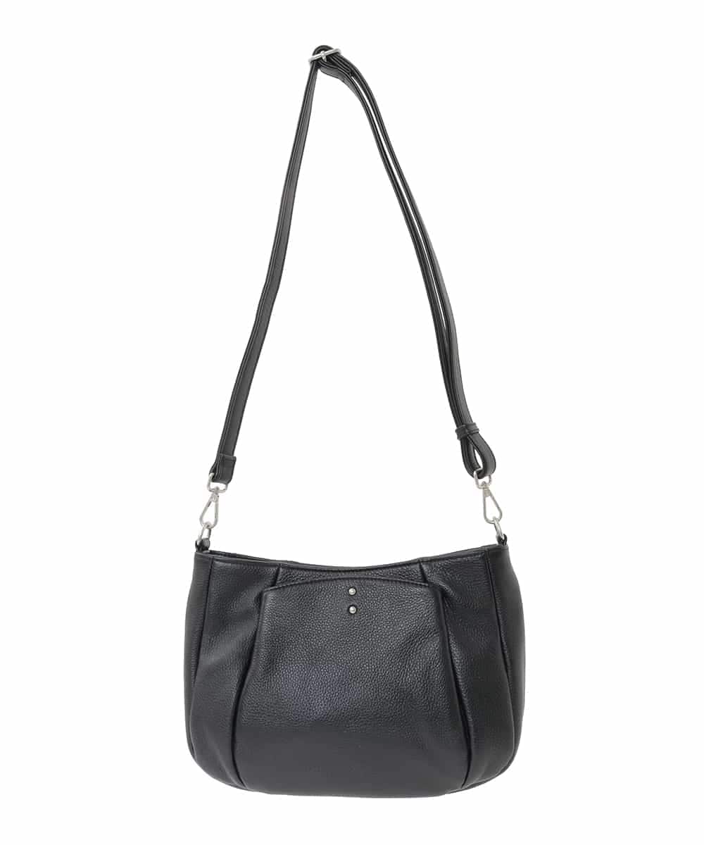 BPKGD25270 MK MICHEL KLEIN BAG(MK ミッシェルクラン バッグ) [2WAY]切り替えポケット牛革ショルダーバッグ ブラック