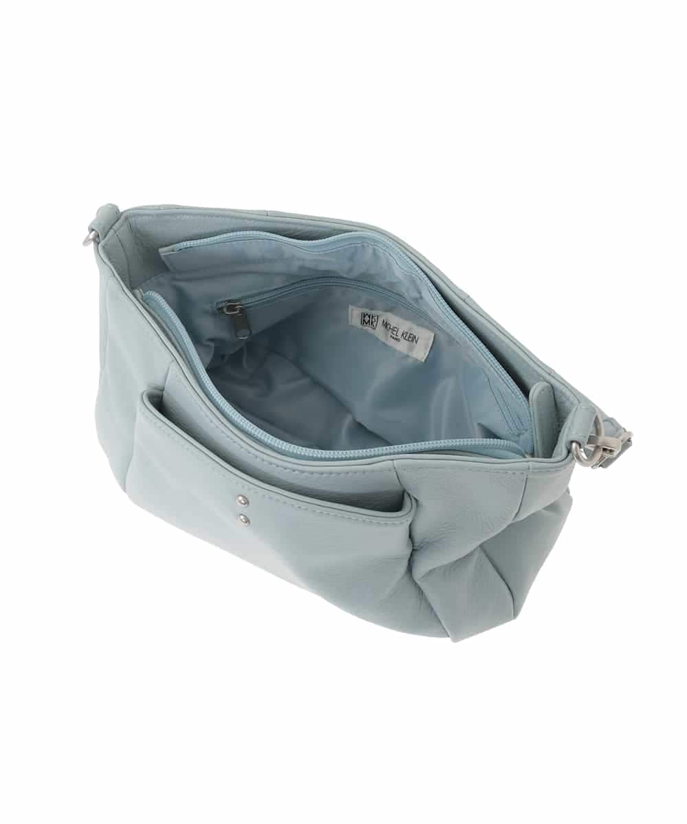 BPKGD25270 MK MICHEL KLEIN BAG(MK ミッシェルクラン バッグ) [2WAY]切り替えポケット牛革ショルダーバッグ ブラック