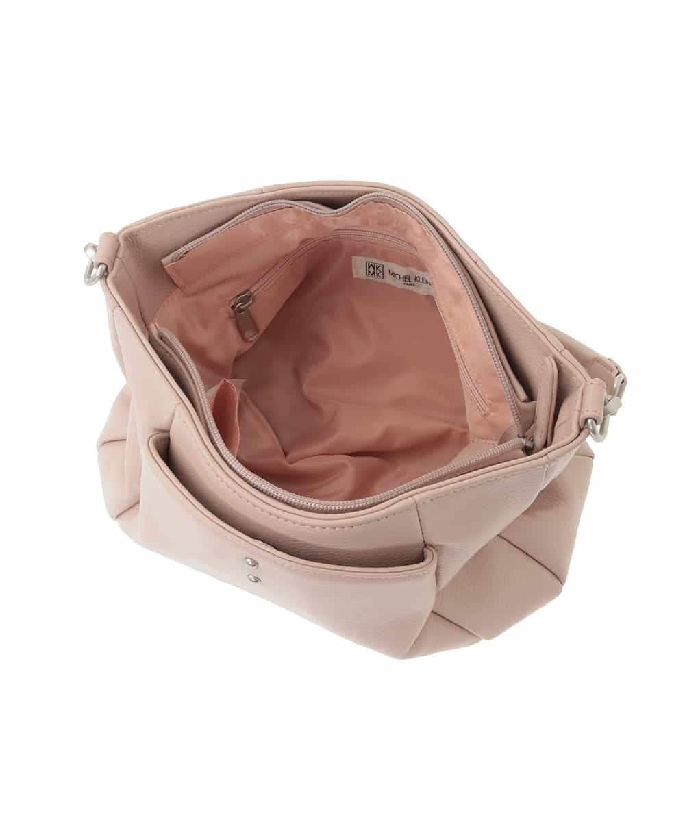 BPKGD25270 MK MICHEL KLEIN BAG(MK ミッシェルクラン バッグ) [2WAY]切り替えポケット牛革ショルダーバッグ ブラック