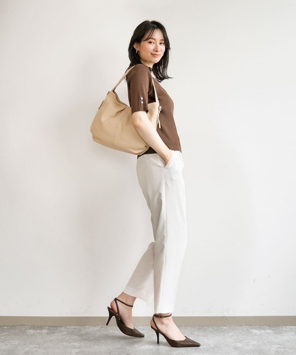 BPKGD28280 MK MICHEL KLEIN BAG(MK ミッシェルクラン バッグ) [2WAY]タックデザイン牛革ショルダーバッグ グリーン