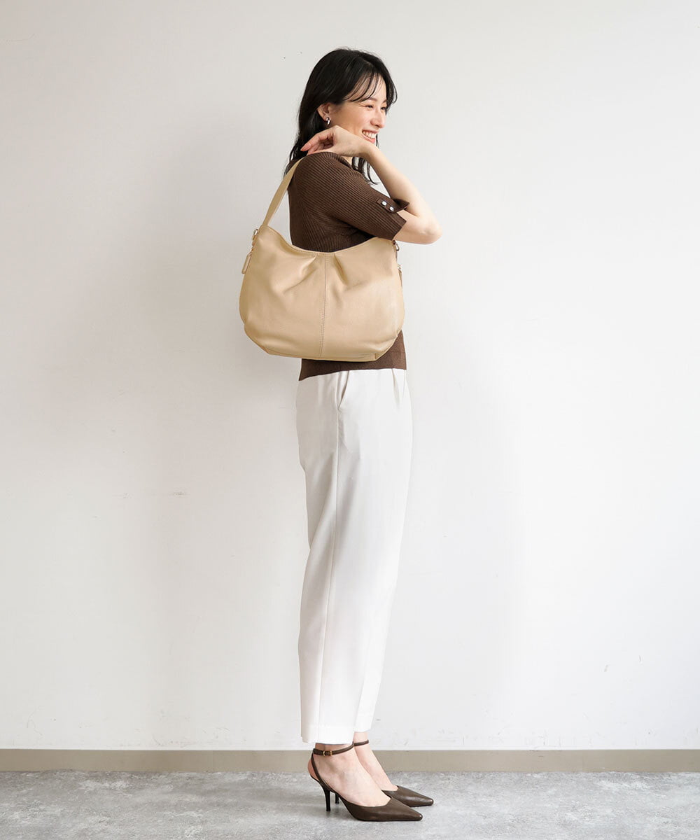 BPKGD28280 MK MICHEL KLEIN BAG(MK ミッシェルクラン バッグ) [2WAY]タックデザイン牛革ショルダーバッグ グリーン