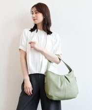 BPKGD28280 MK MICHEL KLEIN BAG(MK ミッシェルクラン バッグ) [2WAY]タックデザイン牛革ショルダーバッグ グリーン