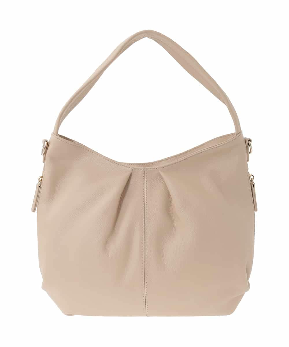 BPKGD28280 MK MICHEL KLEIN BAG(MK ミッシェルクラン バッグ) [2WAY]タックデザイン牛革ショルダーバッグ グレー