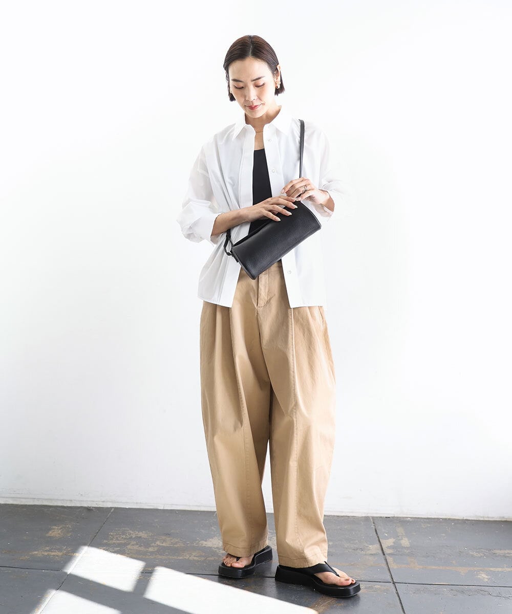 BPKGD30200 MK MICHEL KLEIN BAG(MK ミッシェルクラン バッグ) [300g以下の軽量]カウレザーシリンダーバッグ アイボリー