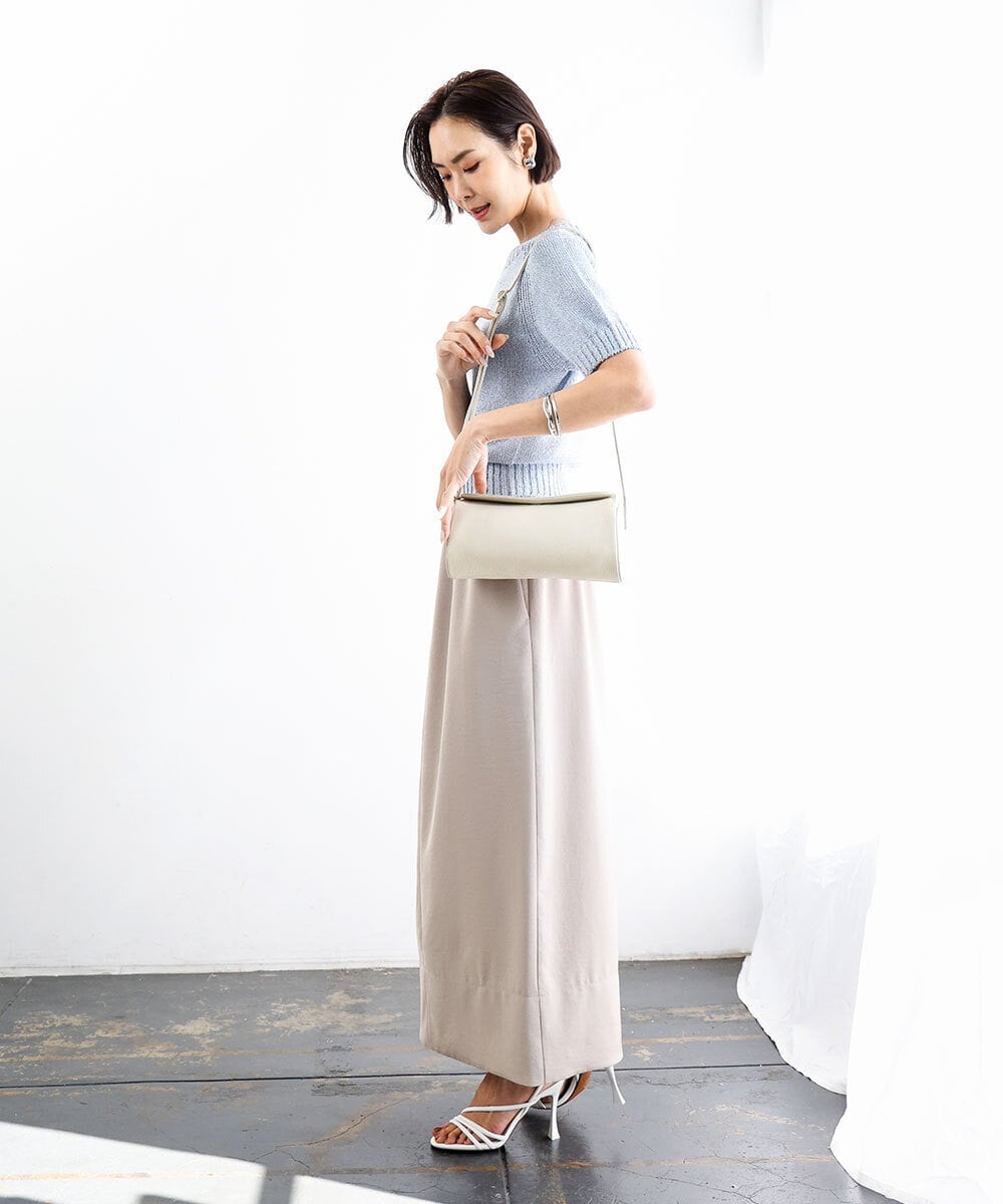 BPKGD30200 MK MICHEL KLEIN BAG(MK ミッシェルクラン バッグ) [300g以下の軽量]カウレザーシリンダーバッグ アイボリー