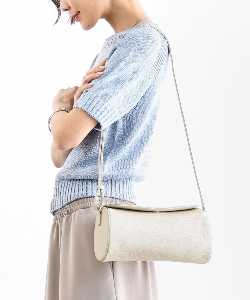 BPKGD30200 MK MICHEL KLEIN BAG(MK ミッシェルクラン バッグ) [300g以下の軽量]カウレザーシリンダーバッグ アイボリー