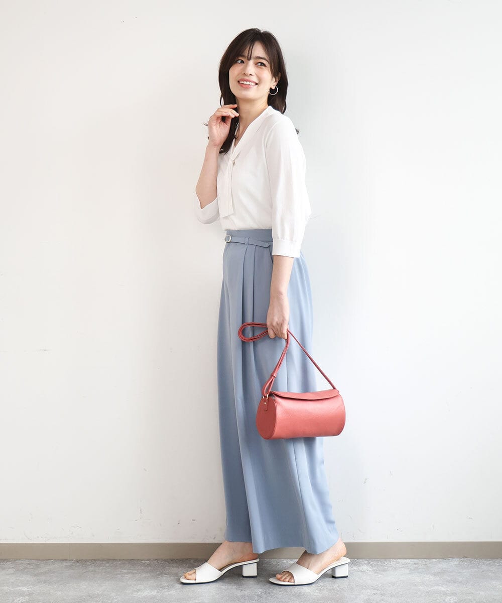 BPKGD30200 MK MICHEL KLEIN BAG(MK ミッシェルクラン バッグ) [300g以下の軽量]カウレザーシリンダーバッグ アイボリー