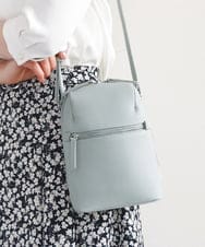 BPKGD80190 MK MICHEL KLEIN BAG(MK ミッシェルクラン バッグ) [300g以下の軽量]牛革ラウンドジップショルダーバッグ ライトブルー