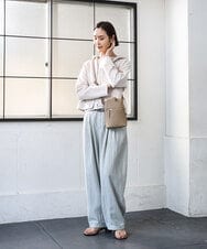 BPKGD80190 MK MICHEL KLEIN BAG(MK ミッシェルクラン バッグ) [300g以下の軽量]牛革ラウンドジップショルダーバッグ ライトブルー