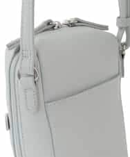 BPKGD80190 MK MICHEL KLEIN BAG(MK ミッシェルクラン バッグ) [300g以下の軽量]牛革ラウンドジップショルダーバッグ ライトブルー