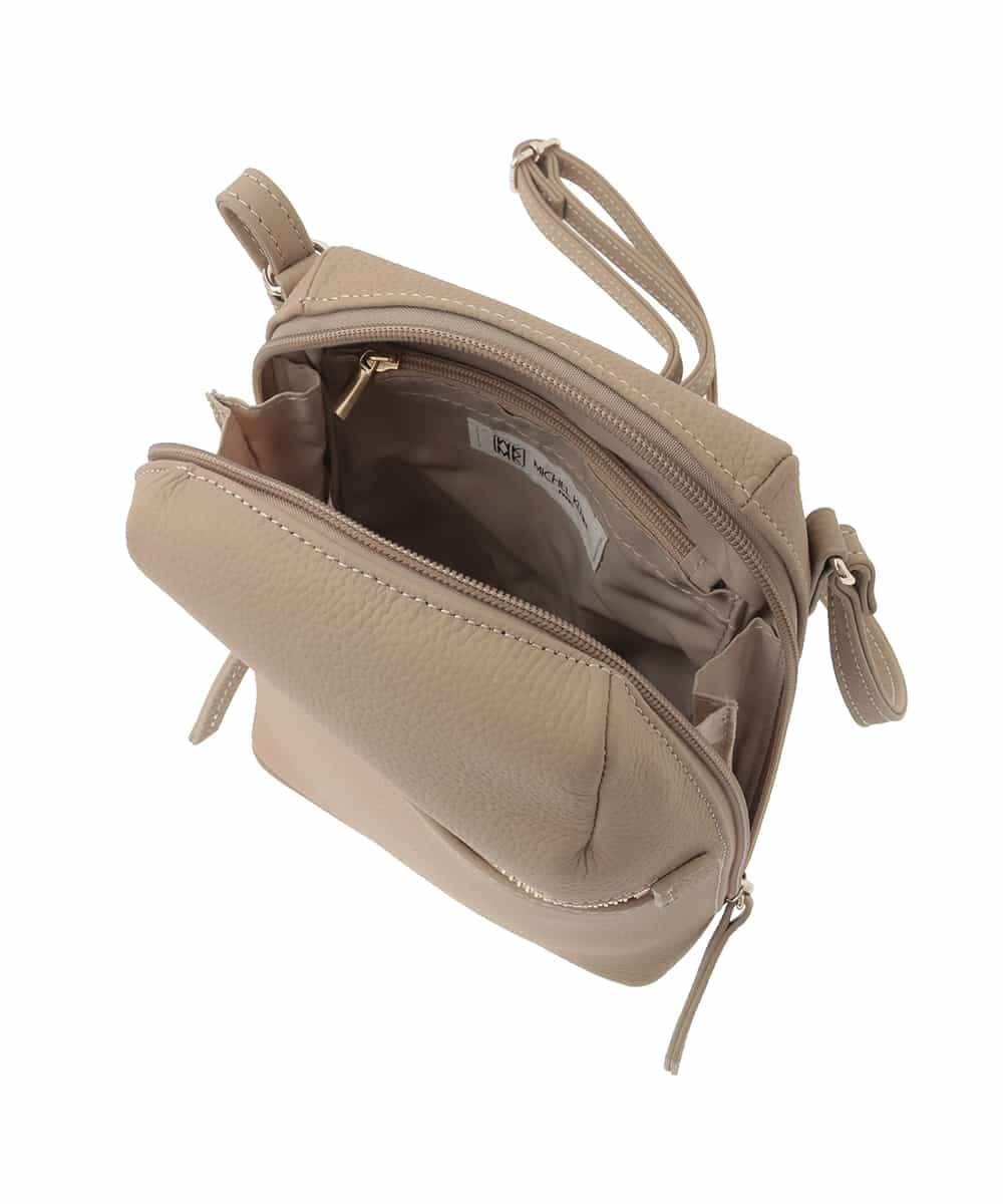 BPKGD80190 MK MICHEL KLEIN BAG(MK ミッシェルクラン バッグ) [300g以下の軽量]牛革ラウンドジップショルダーバッグ ライトブルー