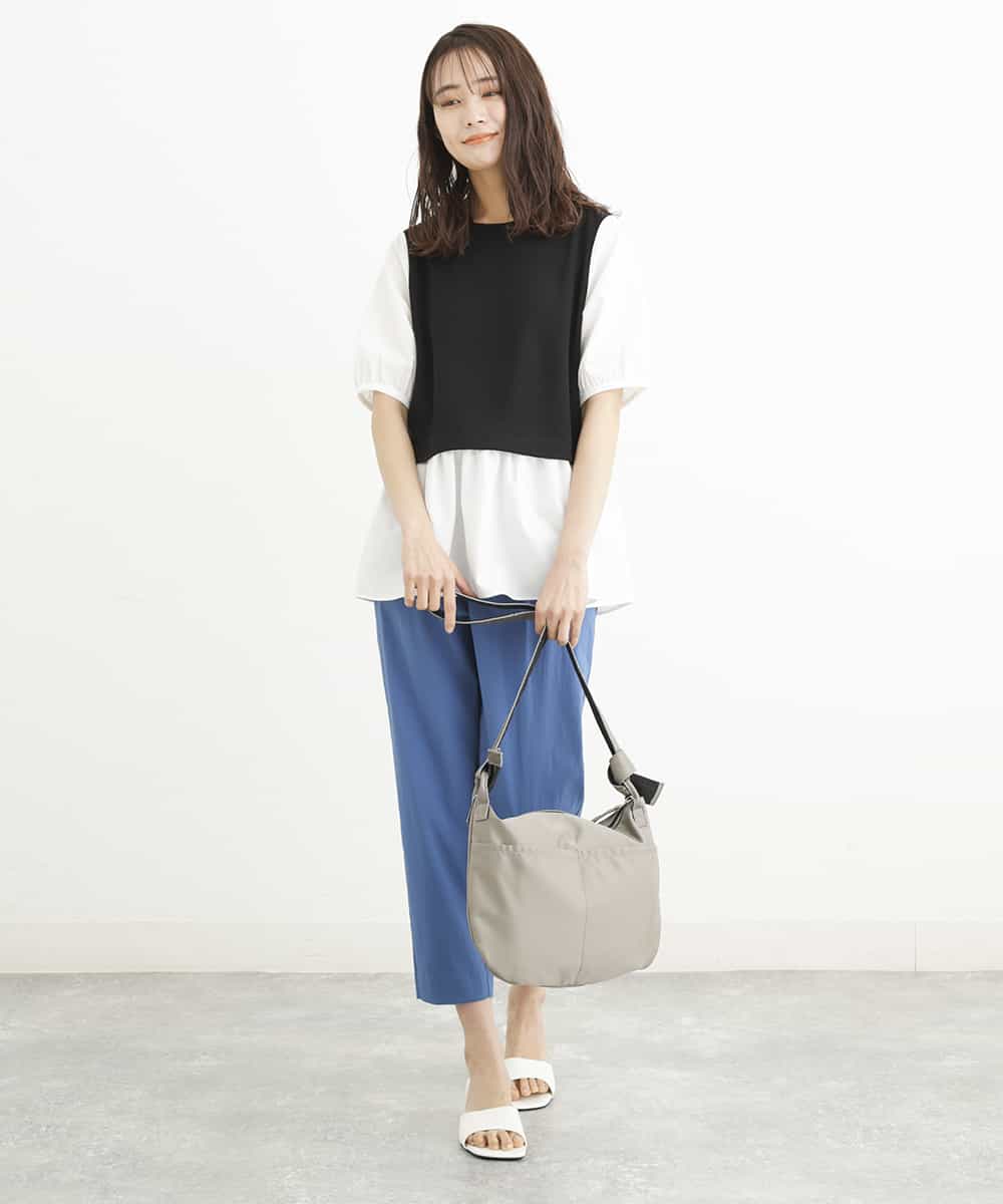 BPKGP41230 MK MICHEL KLEIN BAG(MK ミッシェルクラン バッグ) カウレザー切り替えショルダーバッグ グレー