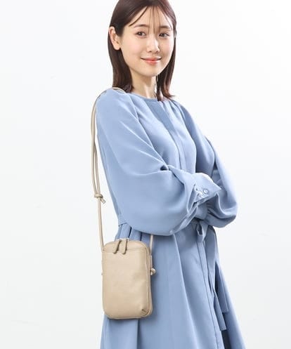 BPKGS30160 MK MICHEL KLEIN BAG 【箱入りティッシュより軽い】カウレザーウォレットミニショルダー