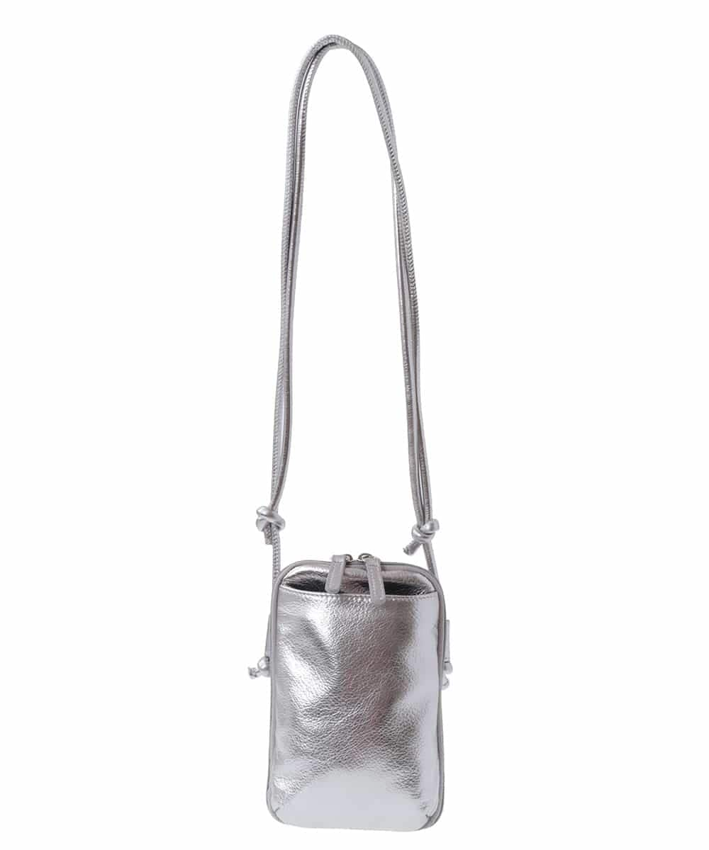 BPKGS30160 MK MICHEL KLEIN BAG(MK ミッシェルクラン バッグ) カウレザーウォレットミニショルダー シルバー