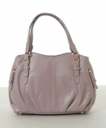 BPKGV03260 MK MICHEL KLEIN BAG [2WAY]ベルトアクセントラウンドレザートートバッグ
