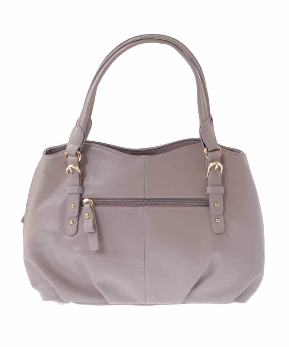 BPKGV03260 MK MICHEL KLEIN BAG(MK ミッシェルクラン バッグ) [2WAY]ベルトアクセントラウンドレザートートバッグ ピンク