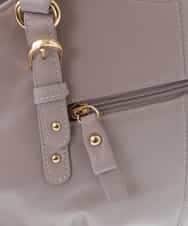 BPKGV03260 MK MICHEL KLEIN BAG(MK ミッシェルクラン バッグ) [2WAY]ベルトアクセントラウンドレザートートバッグ ピンク