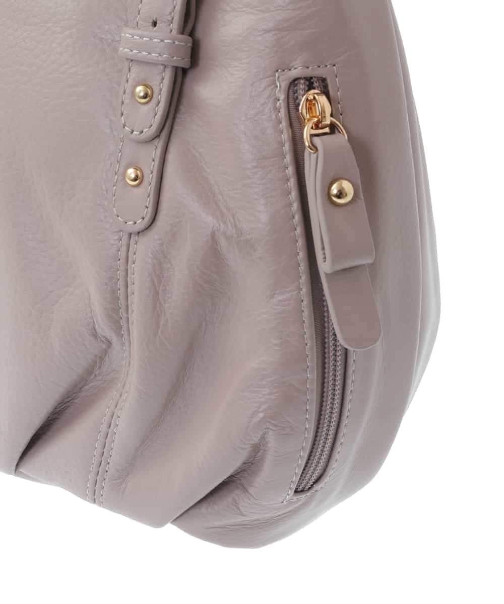 BPKGV03260 MK MICHEL KLEIN BAG(MK ミッシェルクラン バッグ) [2WAY]ベルトアクセントラウンドレザートートバッグ ピンク