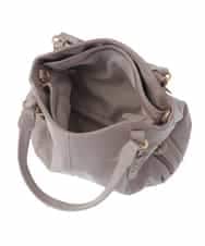 BPKGV03260 MK MICHEL KLEIN BAG(MK ミッシェルクラン バッグ) [2WAY]ベルトアクセントラウンドレザートートバッグ ピンク