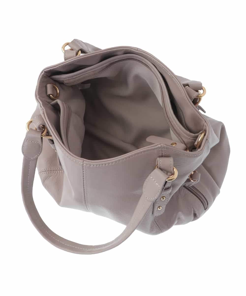 BPKGV03260 MK MICHEL KLEIN BAG(MK ミッシェルクラン バッグ) [2WAY]ベルトアクセントラウンドレザートートバッグ ピンク