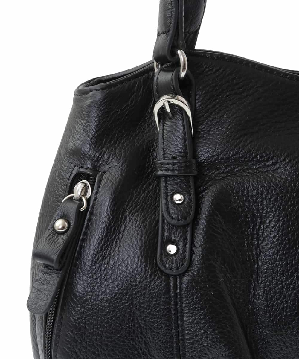 BPKGV03260 MK MICHEL KLEIN BAG(MK ミッシェルクラン バッグ) [2WAY]ベルトアクセントラウンドレザートートバッグ ピンク