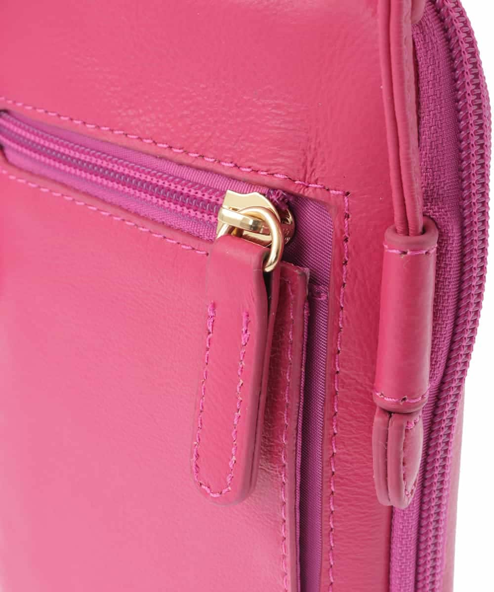 BPKGV30160 MK MICHEL KLEIN BAG(MK ミッシェルクラン バッグ) [軽量]牛革ウォレットショルダーバッグ ピンク