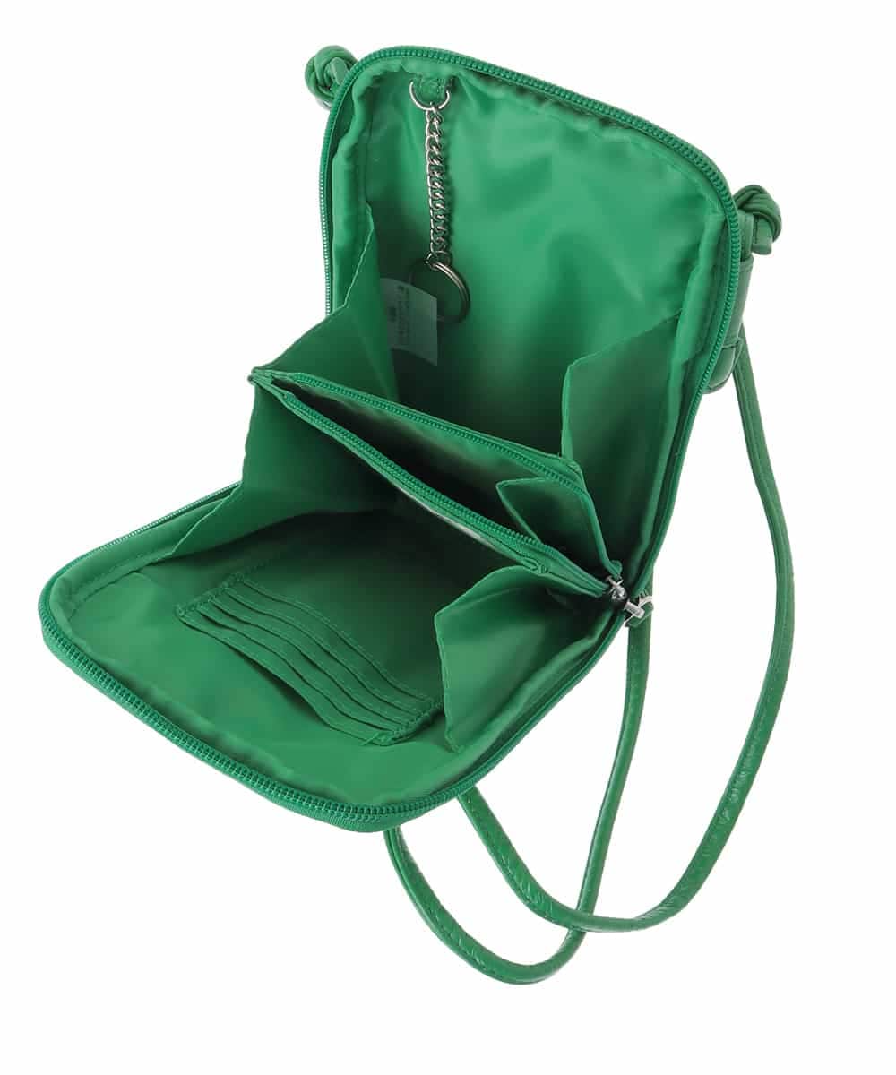 BPKGV30160 MK MICHEL KLEIN BAG(MK ミッシェルクラン バッグ) [軽量]牛革ウォレットショルダーバッグ グリーン