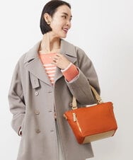 BPRAA13150 MK MICHEL KLEIN BAG(MK ミッシェルクラン バッグ) [2WAY]異素材ジョイントミニトートバッグ オレンジ