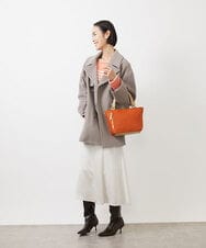BPRAA13150 MK MICHEL KLEIN BAG(MK ミッシェルクラン バッグ) [2WAY]異素材ジョイントミニトートバッグ オレンジ