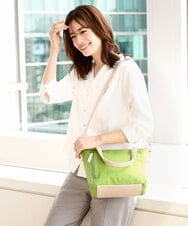 BPRAA13150 MK MICHEL KLEIN BAG(MK ミッシェルクラン バッグ) [2WAY]異素材ジョイントミニトートバッグ グリーン