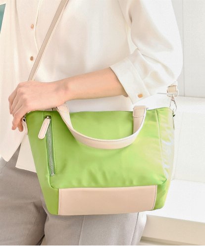 BPRAA13150 MK MICHEL KLEIN BAG [2WAY]異素材ジョイントミニトートバッグ