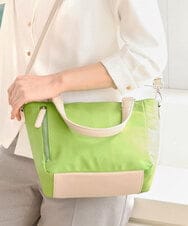 BPRAA13150 MK MICHEL KLEIN BAG(MK ミッシェルクラン バッグ) [2WAY]異素材ジョイントミニトートバッグ グリーン