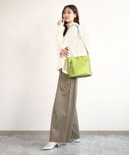 BPRAA21140 MK MICHEL KLEIN BAG(MK ミッシェルクラン バッグ) [撥水加工/軽量]ナイロンスクエアショルダーバッグ グリーン