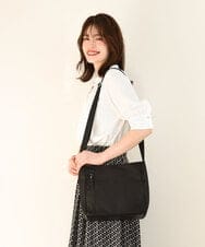 BPRAA21140 MK MICHEL KLEIN BAG(MK ミッシェルクラン バッグ) [撥水加工/軽量]ナイロンスクエアショルダーバッグ ブラック