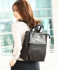 BPRAA22150 MK MICHEL KLEIN BAG(MK ミッシェルクラン バッグ) [3WAY/撥水加工]異素材MIXナイロンリュック ライトブルー