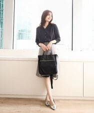 BPRAA22150 MK MICHEL KLEIN BAG(MK ミッシェルクラン バッグ) [3WAY/撥水加工]異素材MIXナイロンリュック ライトブルー