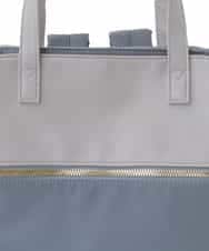 BPRAA22150 MK MICHEL KLEIN BAG(MK ミッシェルクラン バッグ) [3WAY/撥水加工]異素材MIXナイロンリュック ライトブルー