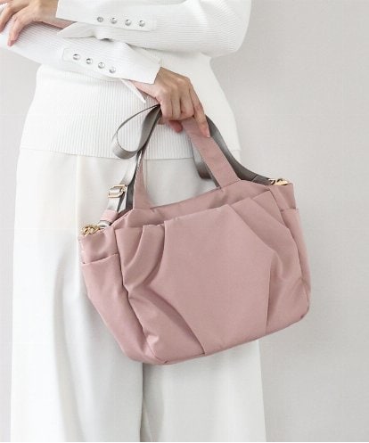 BPRAD03150 MK MICHEL KLEIN BAG [撥水/2WAY]タックデザイントートバッグ